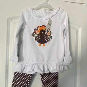Girls Turkey Tunic And Leggings